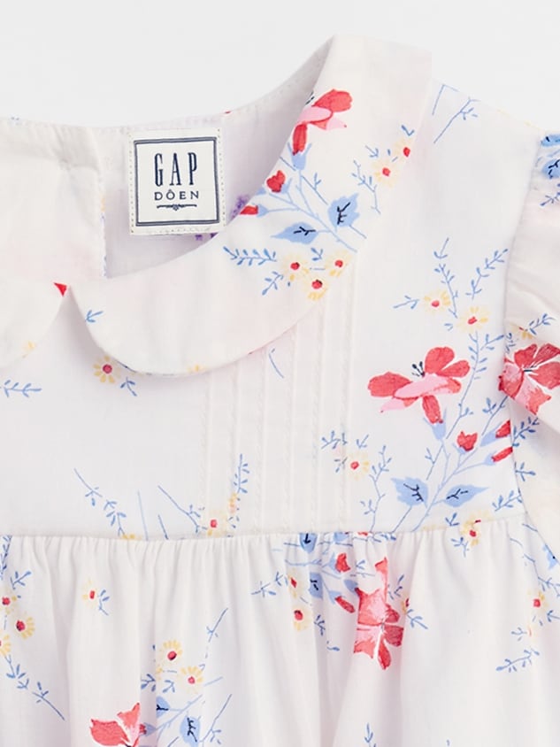 Gap × DÔEN ピンタック フローラル ワンピース (幼児・ベビー)-4