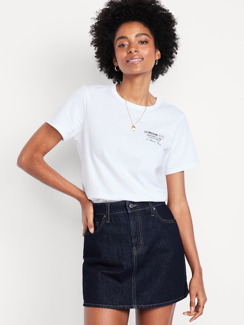 T-SHIRT PASSE-PARTOUT RAS DU COU À IMPRIMÉ