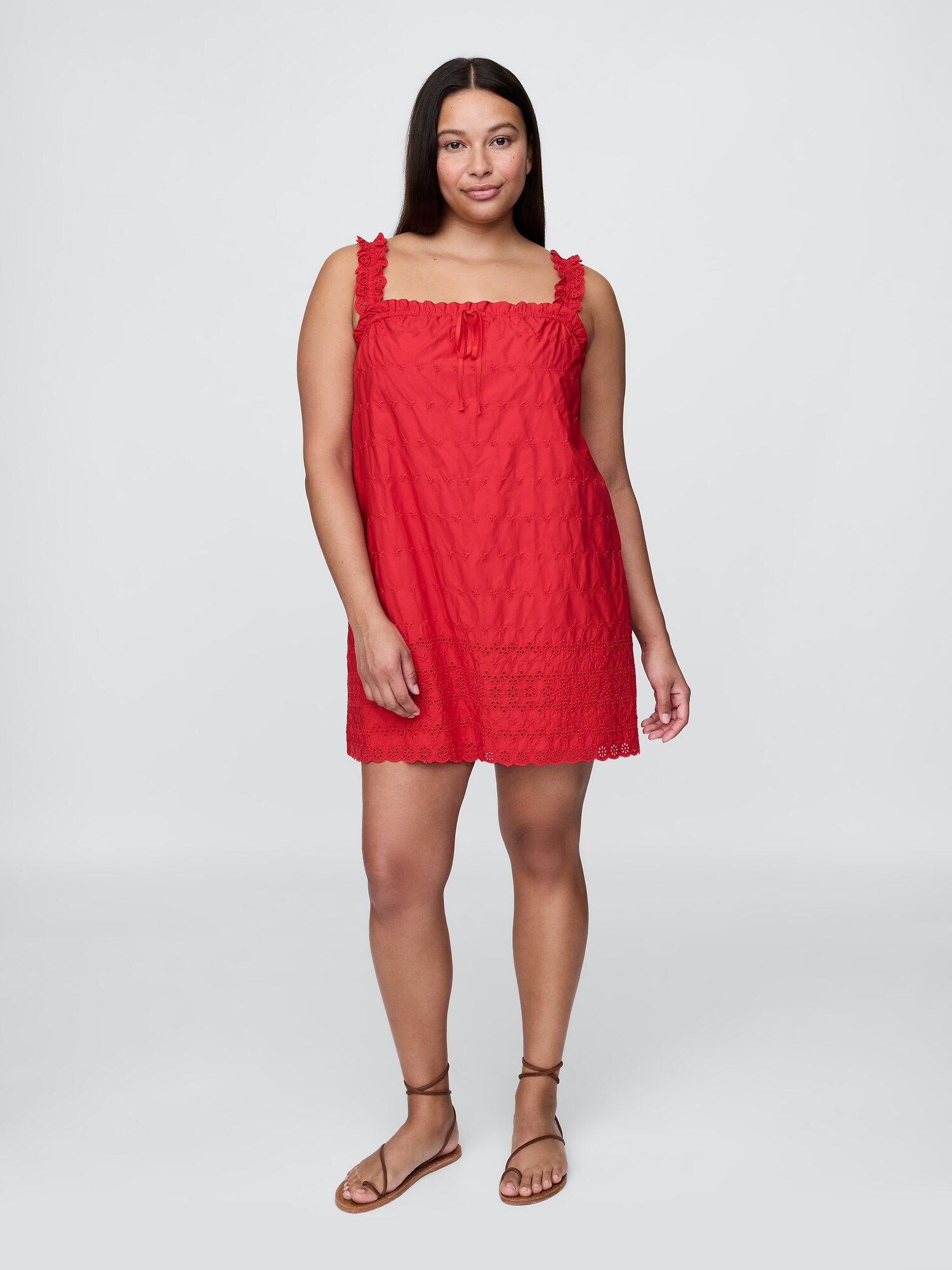 Gap x DÔEN アイレット シフト ミニワンピース-7