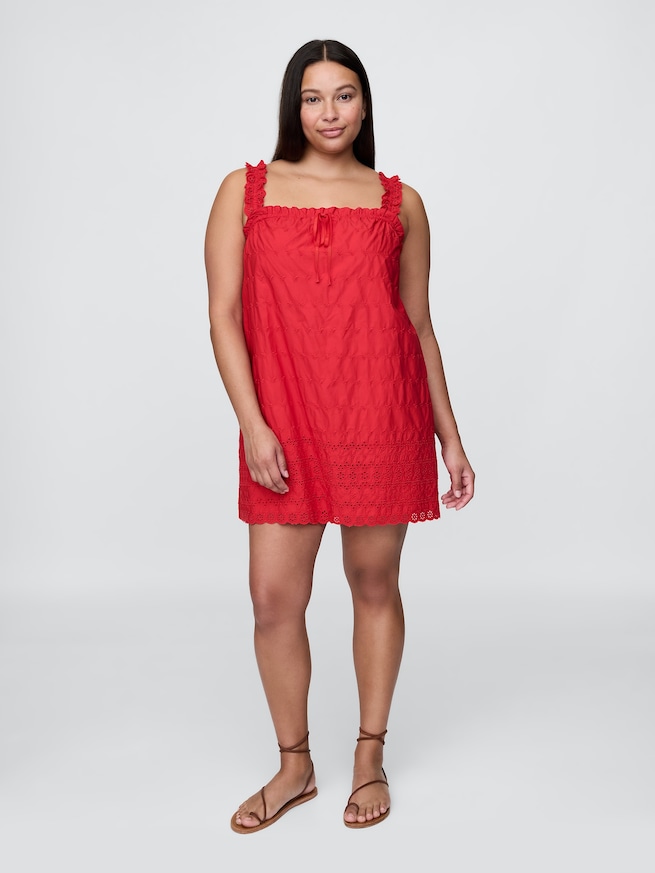 Gap x DÔEN アイレット シフト ミニワンピース-7