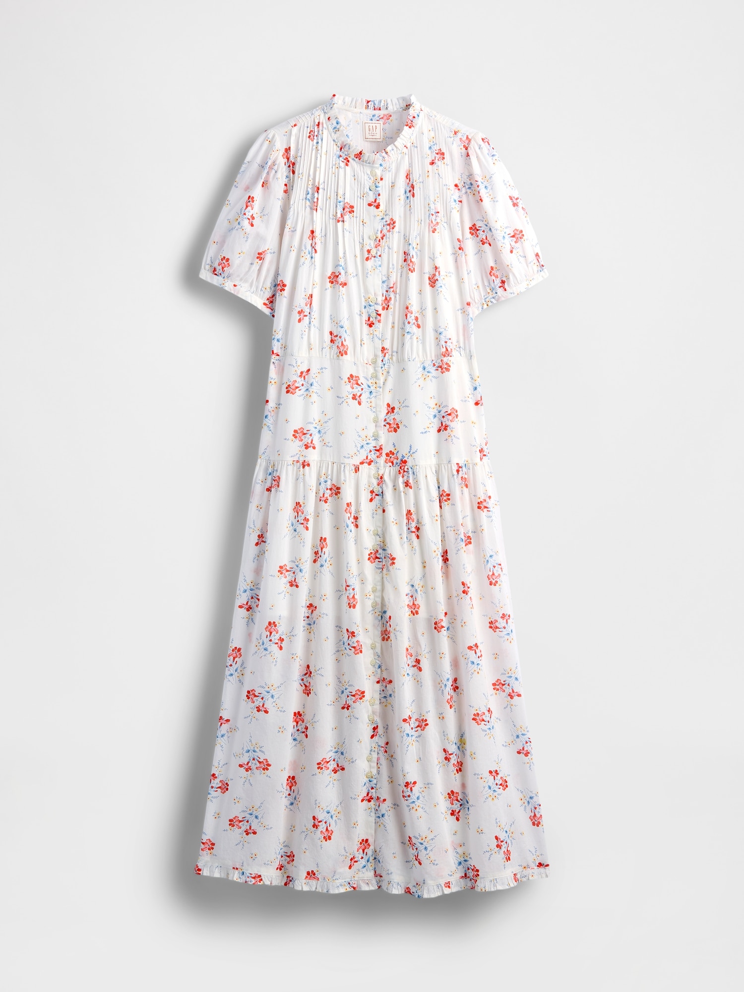 Gap × DÔEN ピンタック フローラル ミディワンピース-7