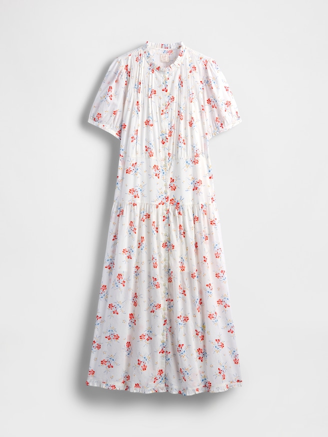 Gap × DÔEN ピンタック フローラル ミディワンピース-7