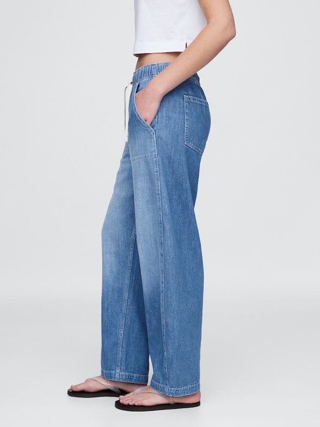 ハイライズ イージーウエスト バレルデニム-2