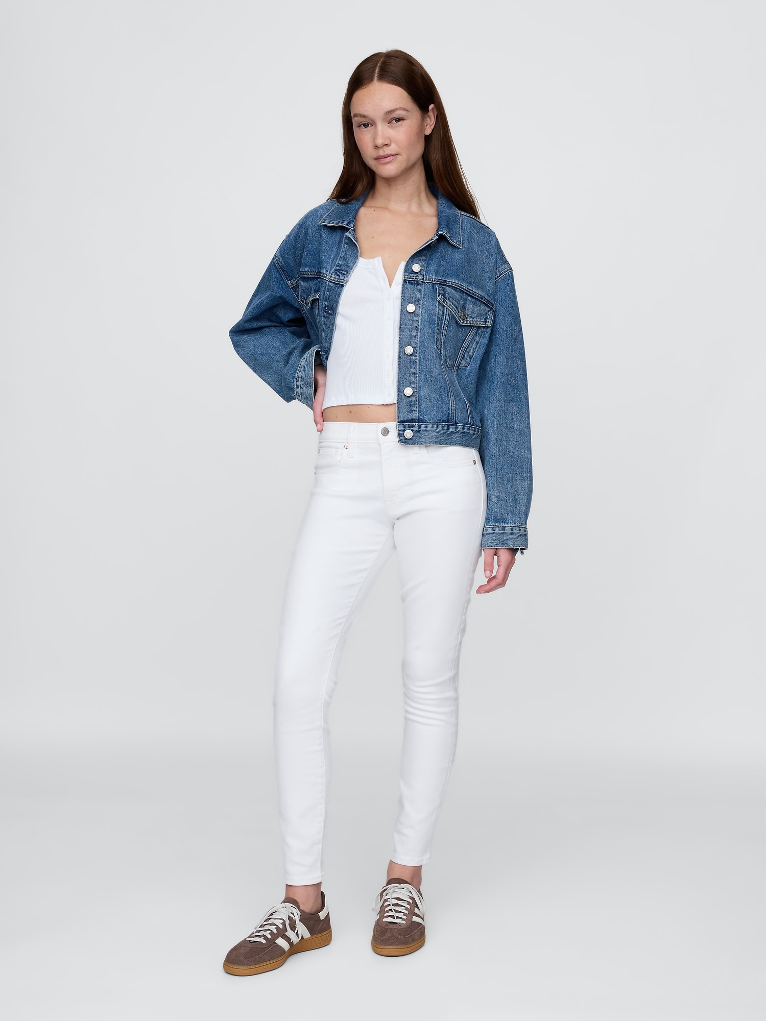 Mid Rise True Skinny Jeans