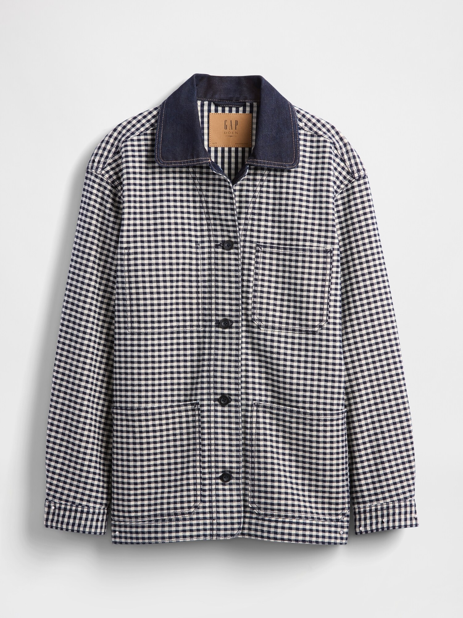 Gap × DÔEN ギンガムチェック デニムジャケット-2