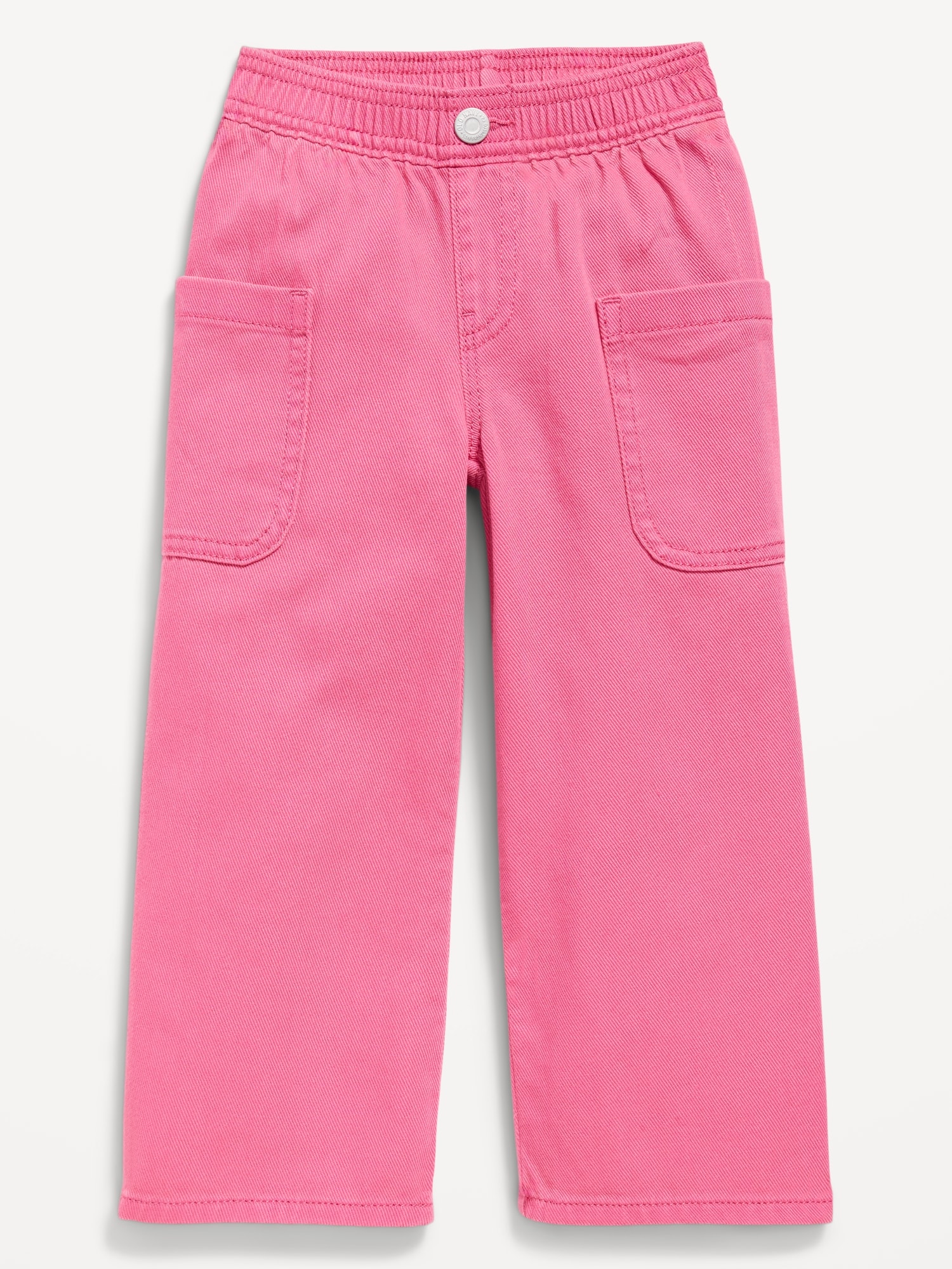 High-Waisted Baggy Wide-Leg Pull-On Pants for Toddler Girls