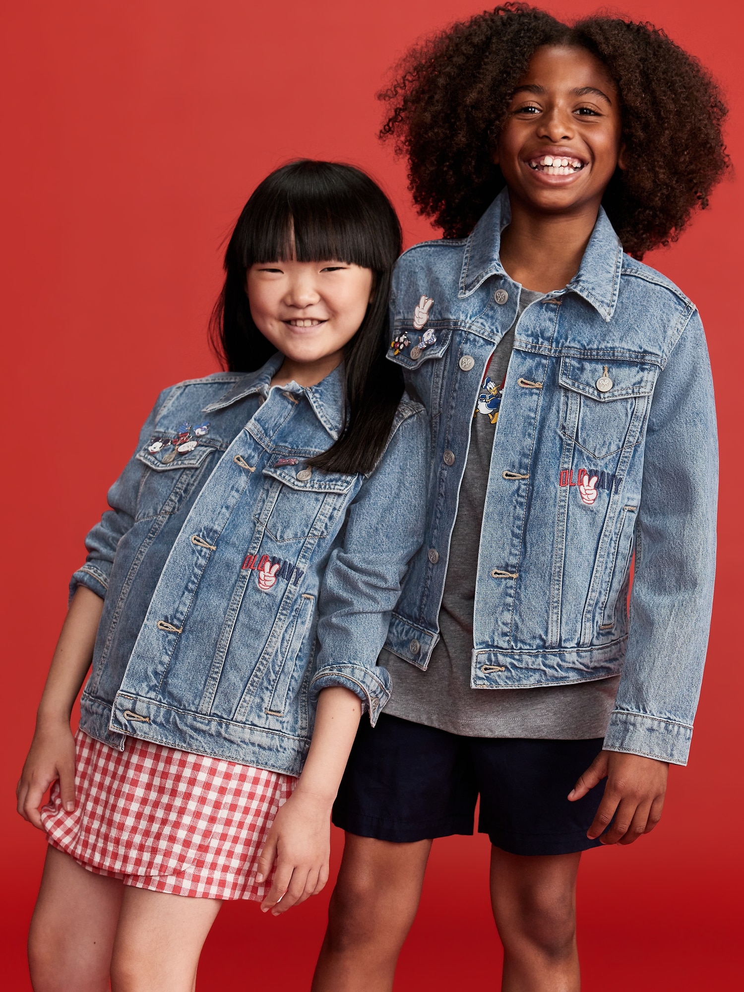 Old Navy x Disney© Mickey Mouse Gender-Neutral Logo-Graphic Jean Trucker Jacket for Kids