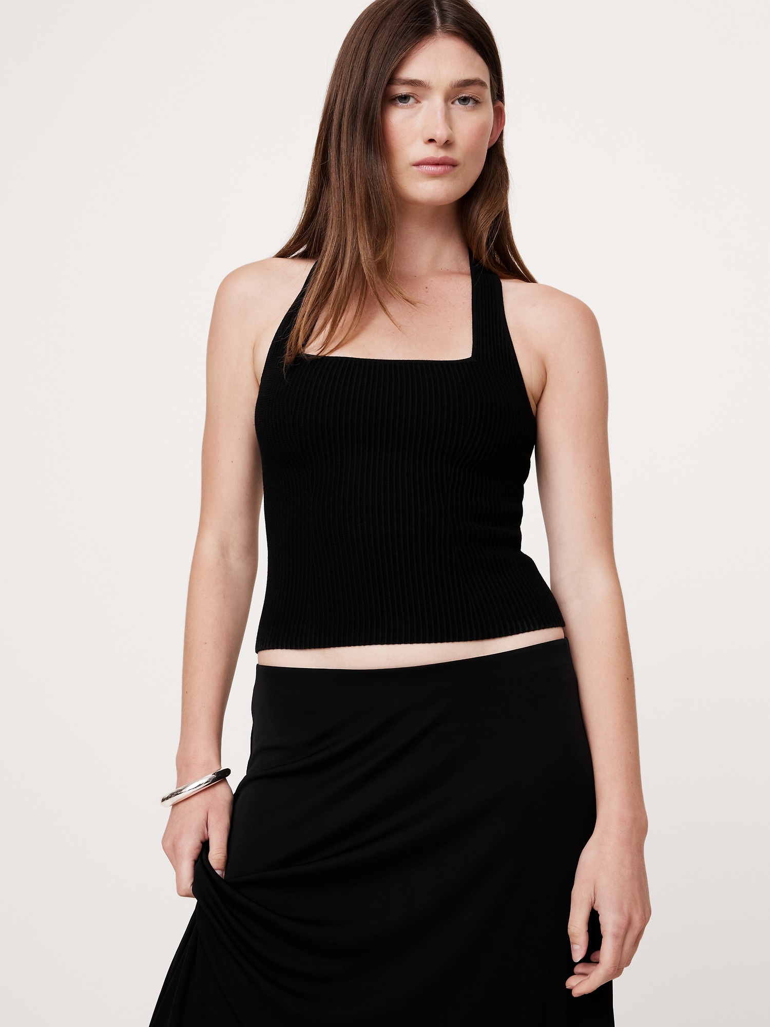 HAUT BAIN DE SOLEIL À ENCOLURE CARRÉE À EFFET SCULPTANT