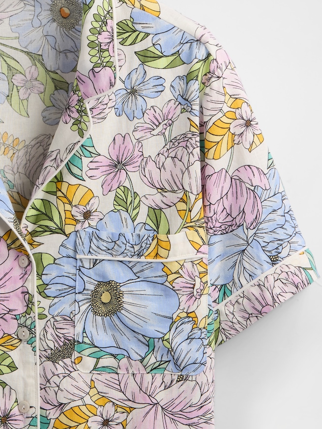 リネン混パジャマシャツ-5