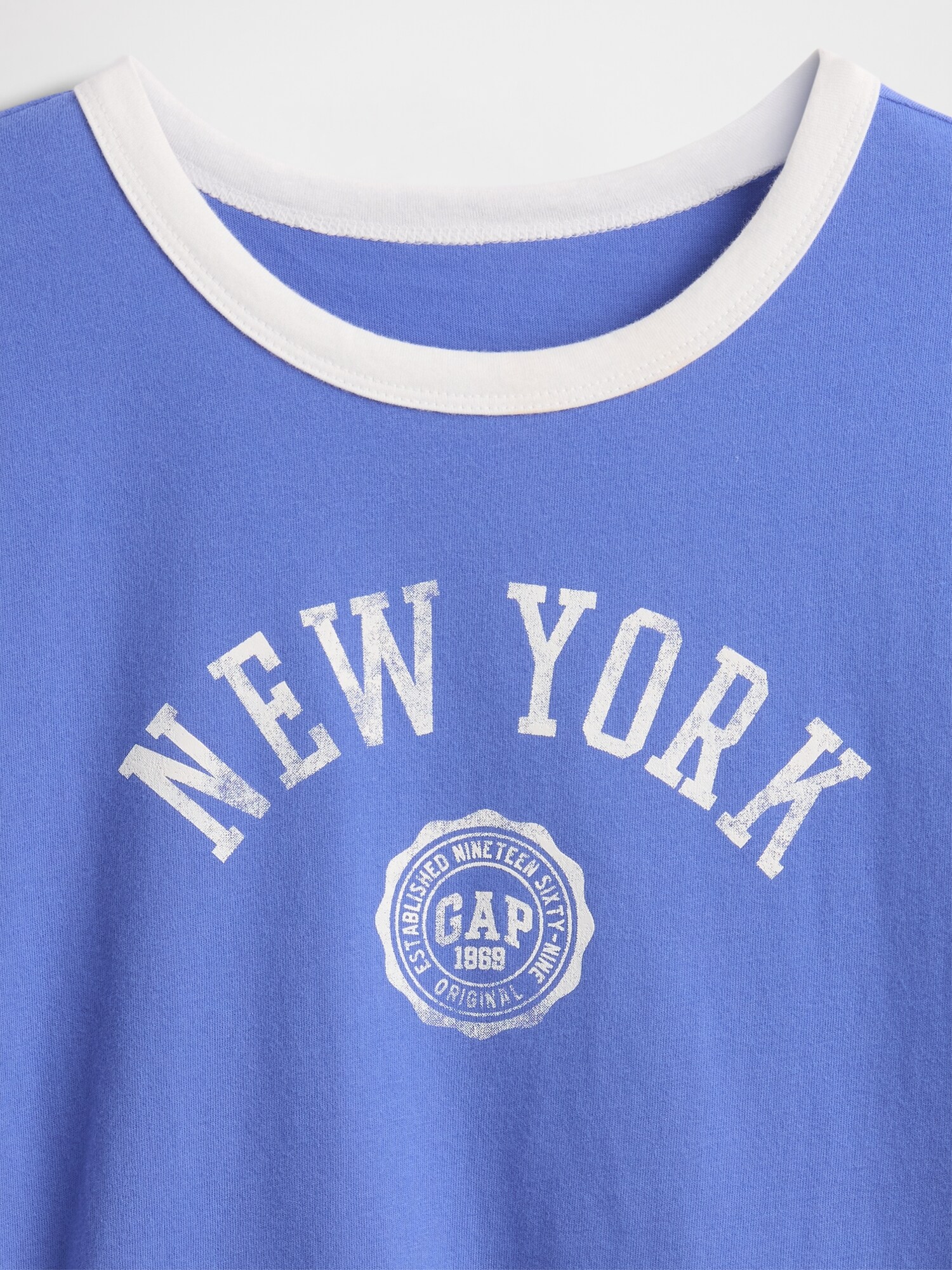 コットンジャージー NEW YORK GAPロゴ シュランケンTシャツ-2