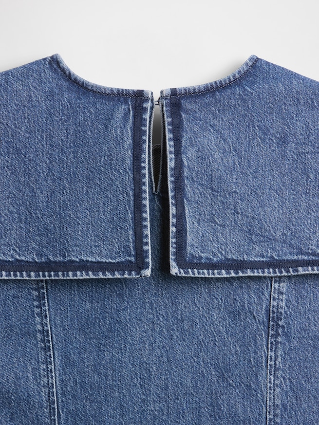 Gap × DÔEN デニム セーラー ミニワンピース-2