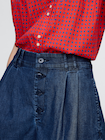 Gap × DÔEN ハイライズ プリーツ デニムトラウザーショートパンツ-2