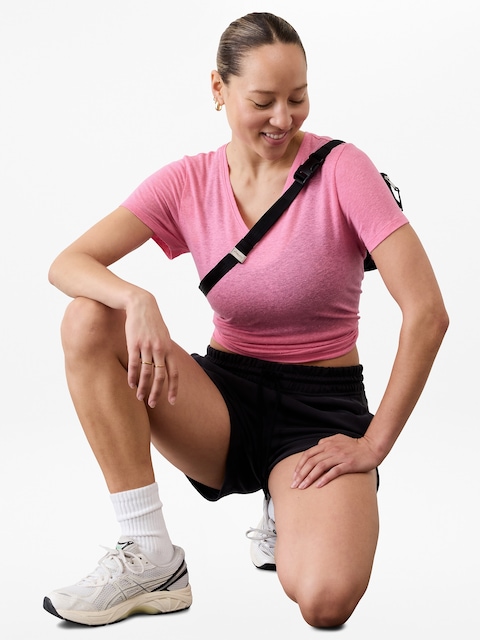 Getaway Linen Blend V-Neck Tee