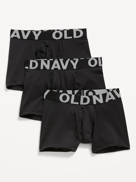 Go-Dry Boxer-Briefs Performance Underwear 3-Pack for Boys
