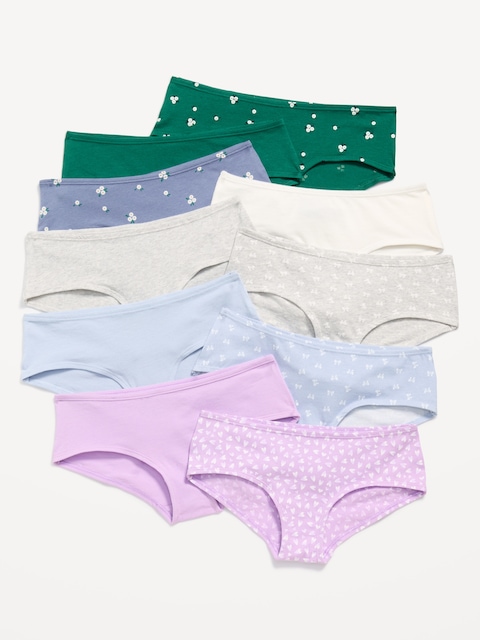 Hipster Underwear 10-Pack for Girls