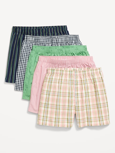 5-Pack Soft-Washed Boxer Shorts -- 3.75-inch inseam
