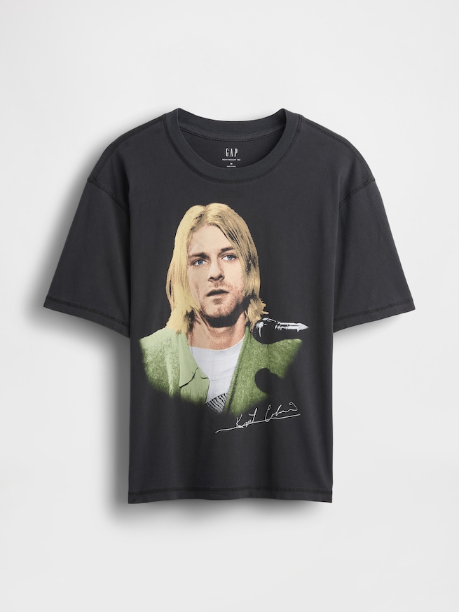 カート・コバーン グラフィックTシャツ-4