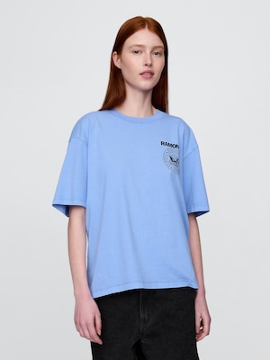 ヘビーウェイト クロップド ラモーンズ グラフィックTシャツ