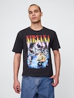 ヘビーウェイト クロップド ニルヴァーナ グラフィックTシャツ-3