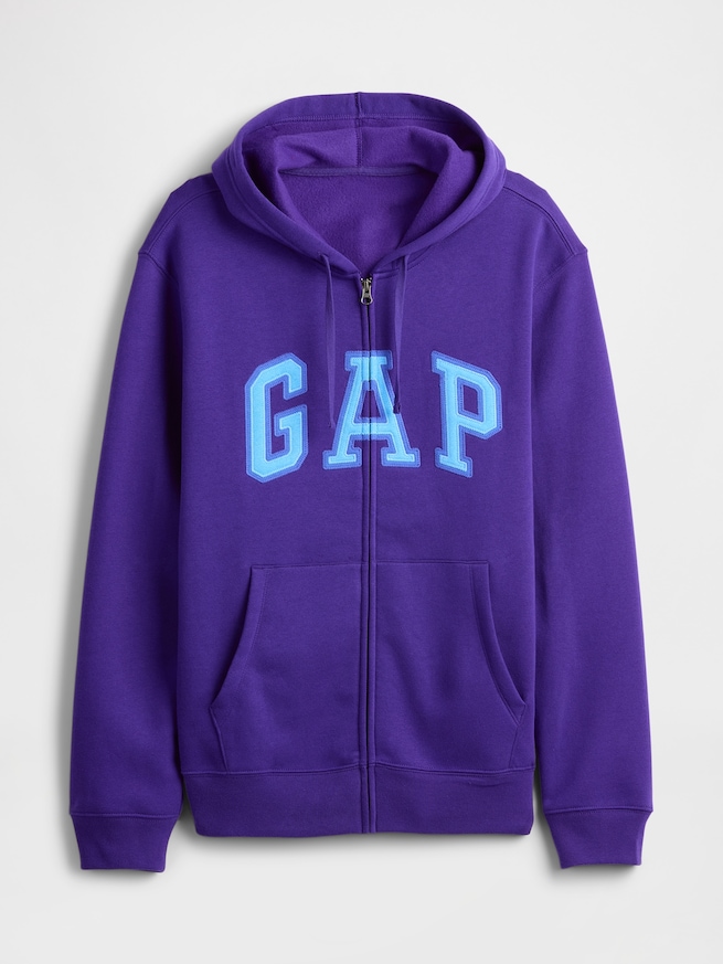 リラックス GAPロゴ ジップアップパーカー-3