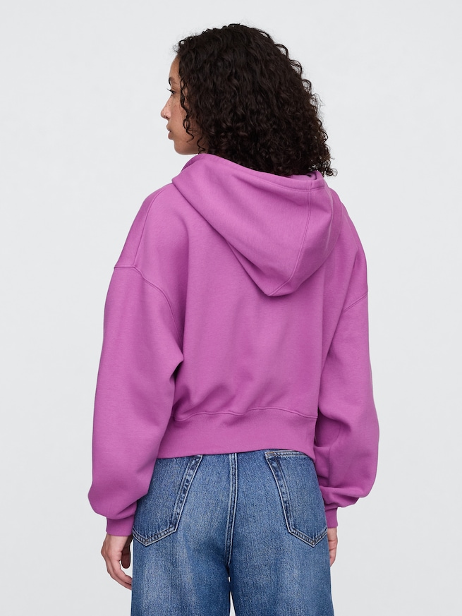 オーバーサイズ GAPロゴ グラフィック ジップアップパーカー-1