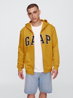リラックス GAPロゴ ジップアップパーカー