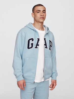 リラックス GAPロゴ ジップアップパーカー