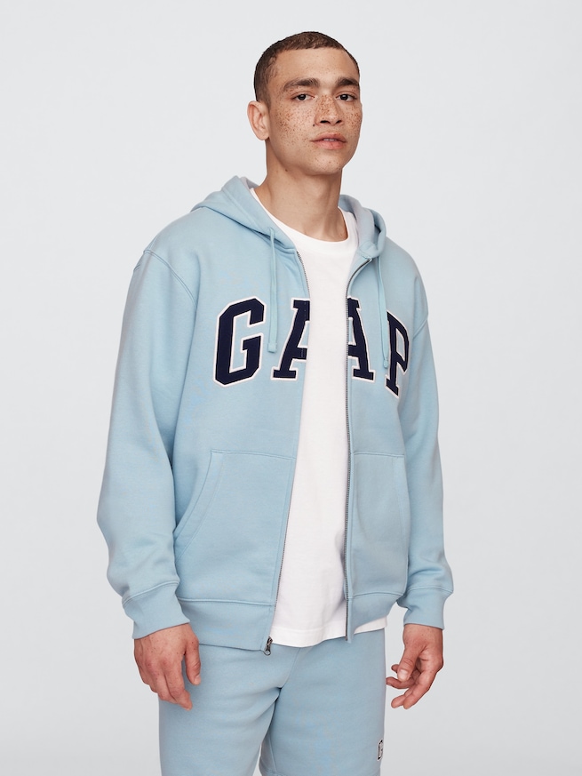 リラックス GAPロゴ ジップアップパーカー-0