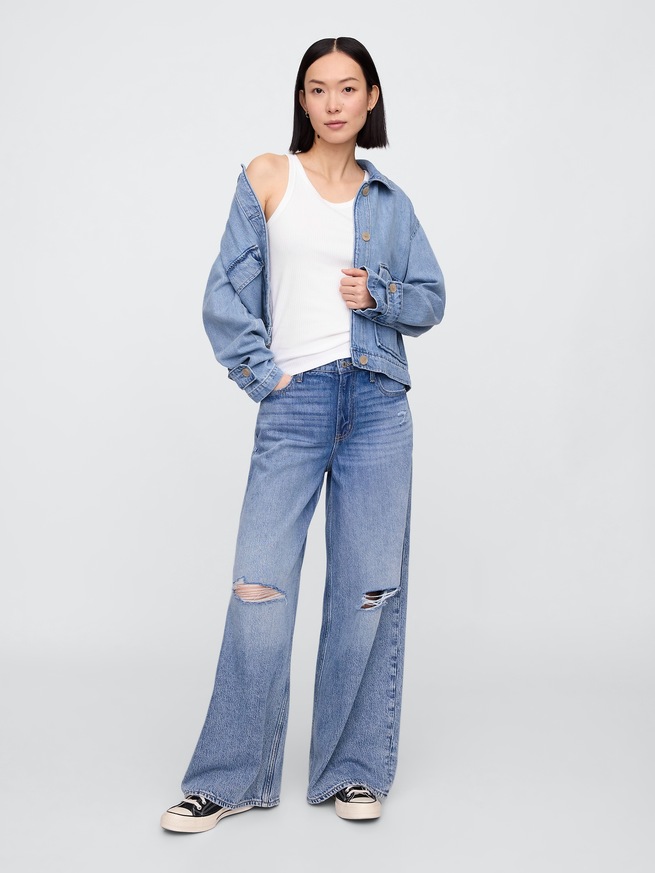 リブ スクープネック タンクトップ-2