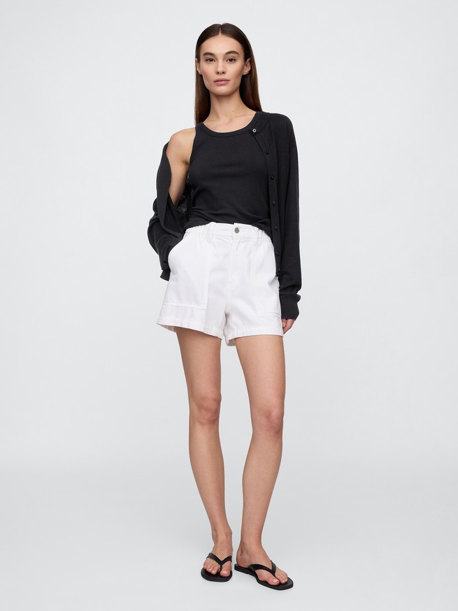 リブ スクープネック タンクトップ-2