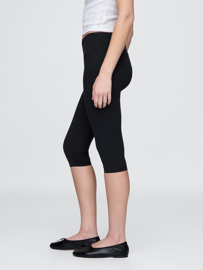GapFit ハイライズ パワー クロップドレギンス-2