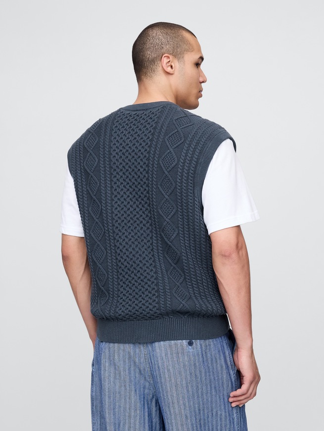 Gap × Malbon ケーブルニットベスト-2