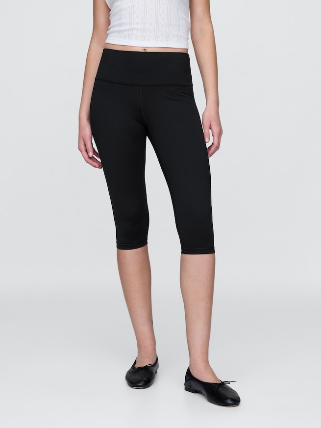 GapFit ハイライズ パワー クロップドレギンス-1