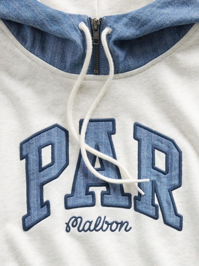 Gap × Malbon ヘビーウェイト フレンチテリー ロゴパーカー-4