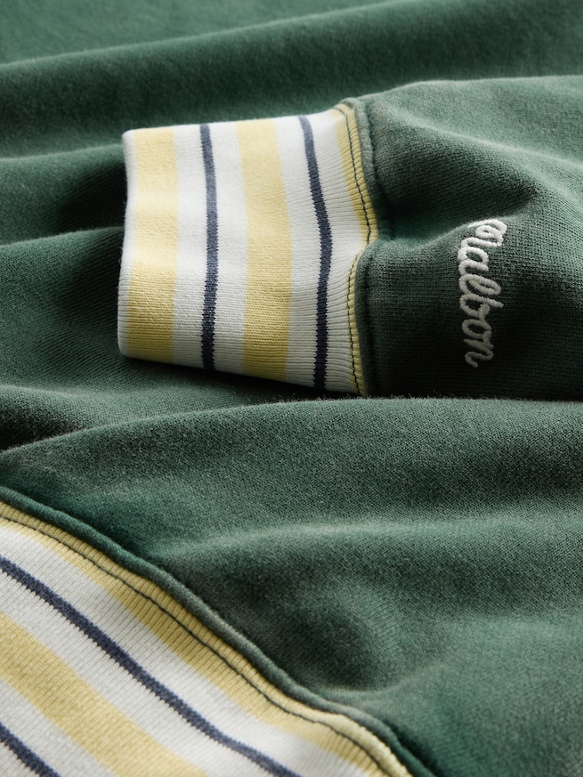 Gap &times; Malbon ヘビーウェイト ロゴ ハーフジップ トレーナー-4