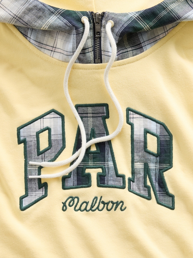 Gap × Malbon ヘビーウェイト フレンチテリー ロゴパーカー-4