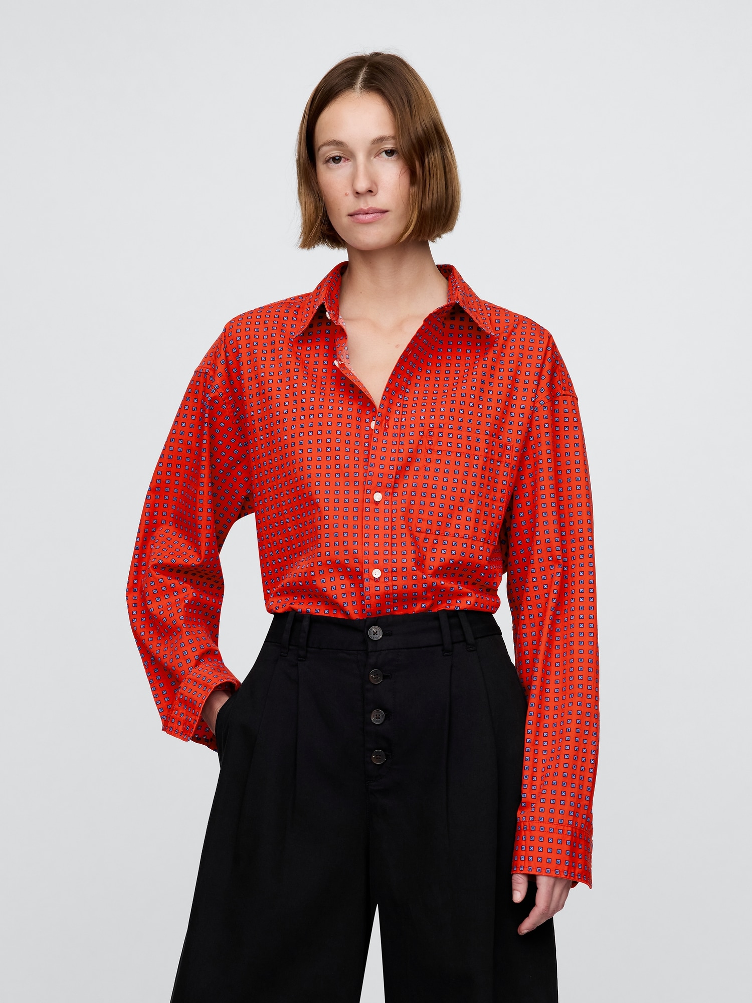 Gap Gap × DÔEN オーガニックコットン ポプリン ビッグシャツ Gap Gap × DÔEN オーガニックコットン ポプリン ビッグシャツ