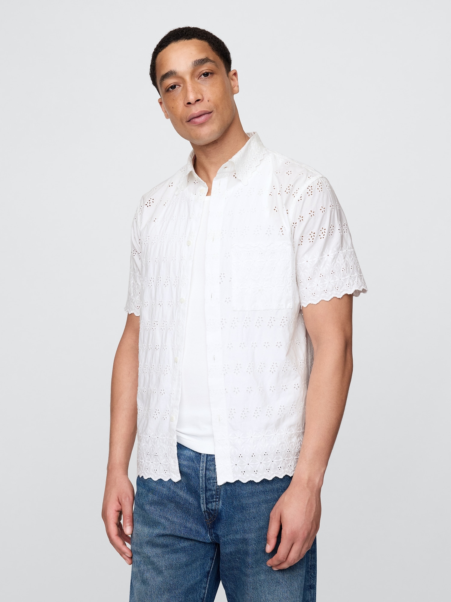 Gap × DÔEN アイレットシャツ（ユニセックス）-3