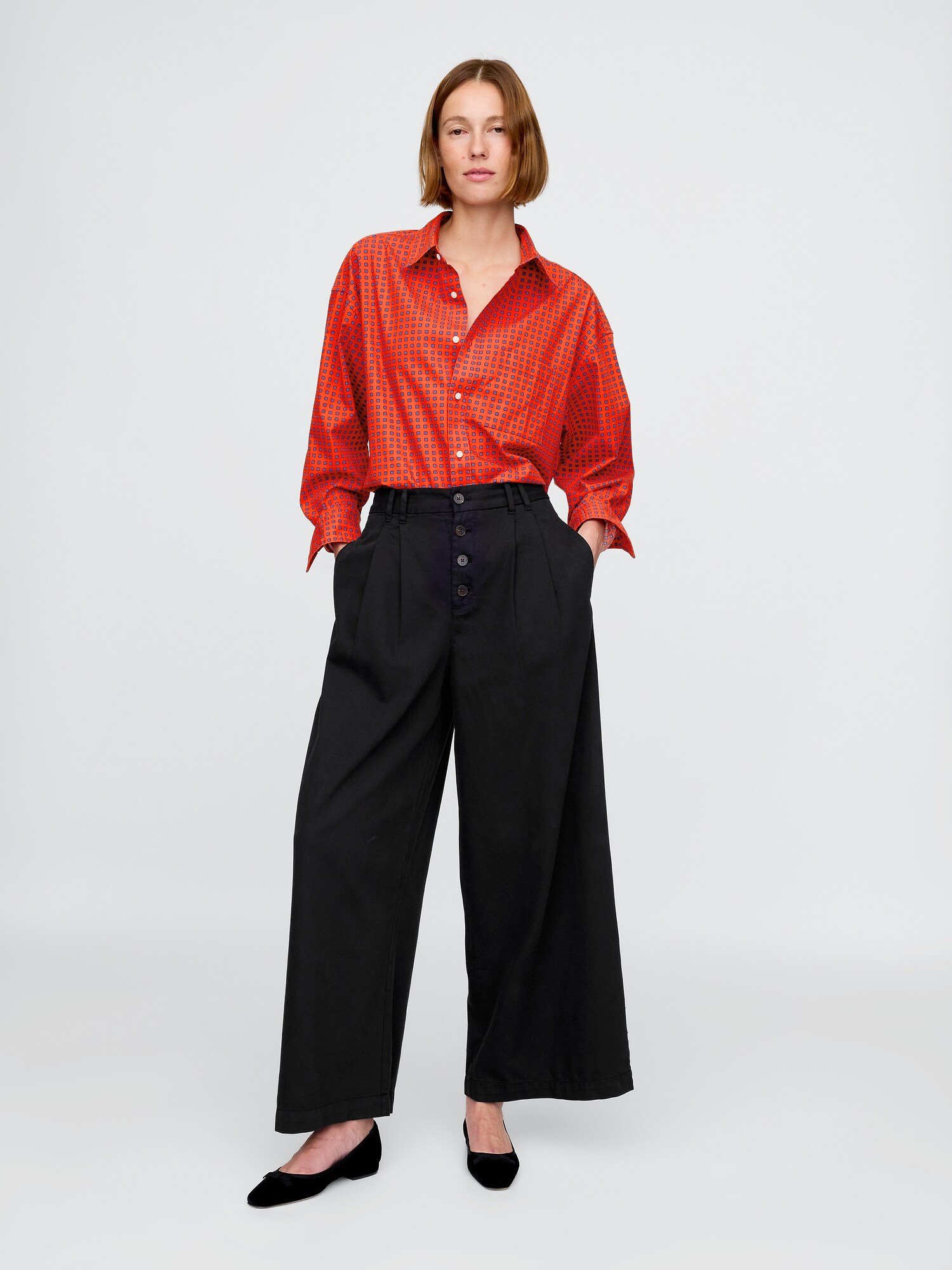 Gap × DÔEN オーガニックコットン ポプリン ビッグシャツ（ユニセックス）-1