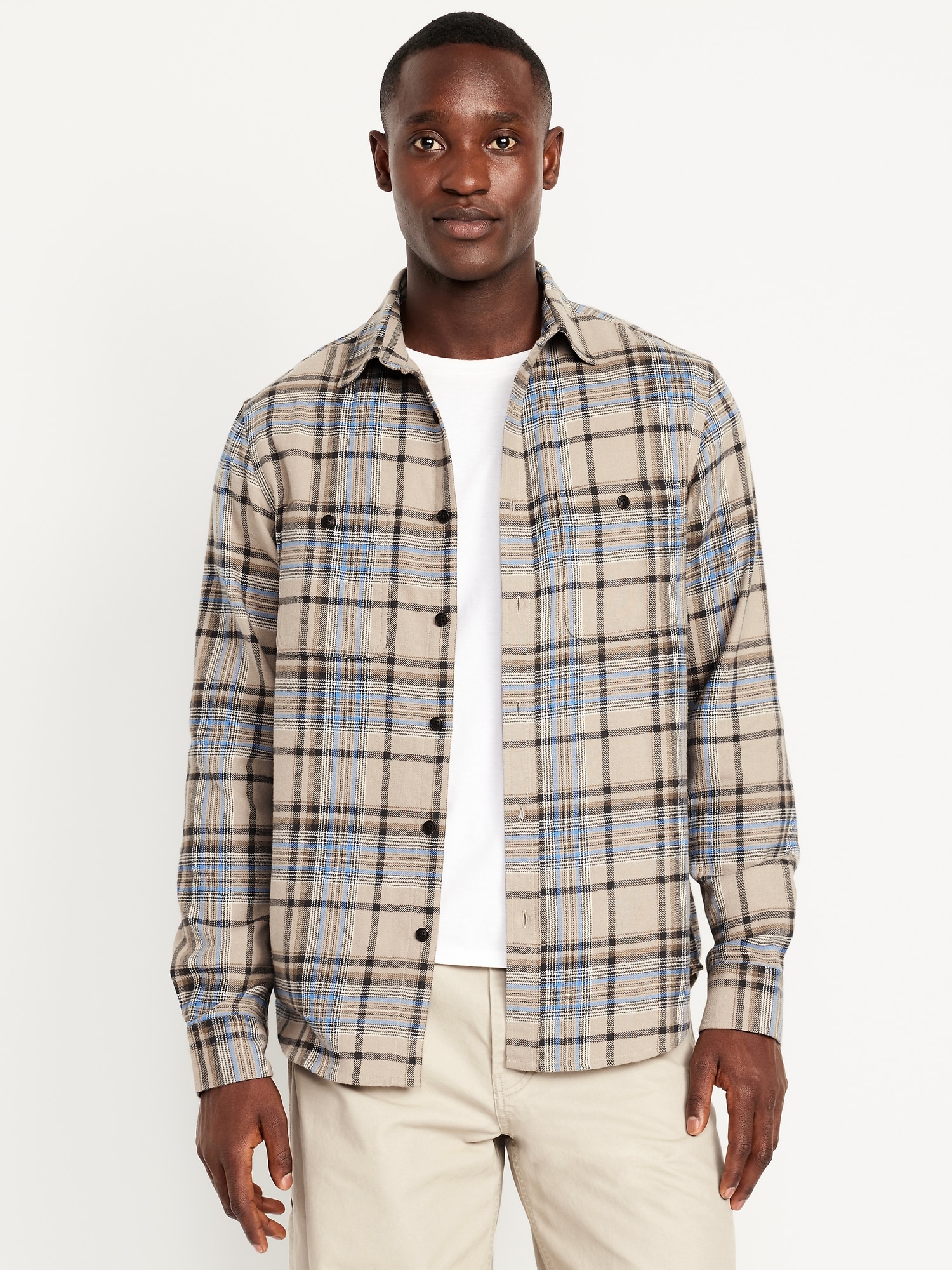 Plaid Flannel Pocket Shirt
