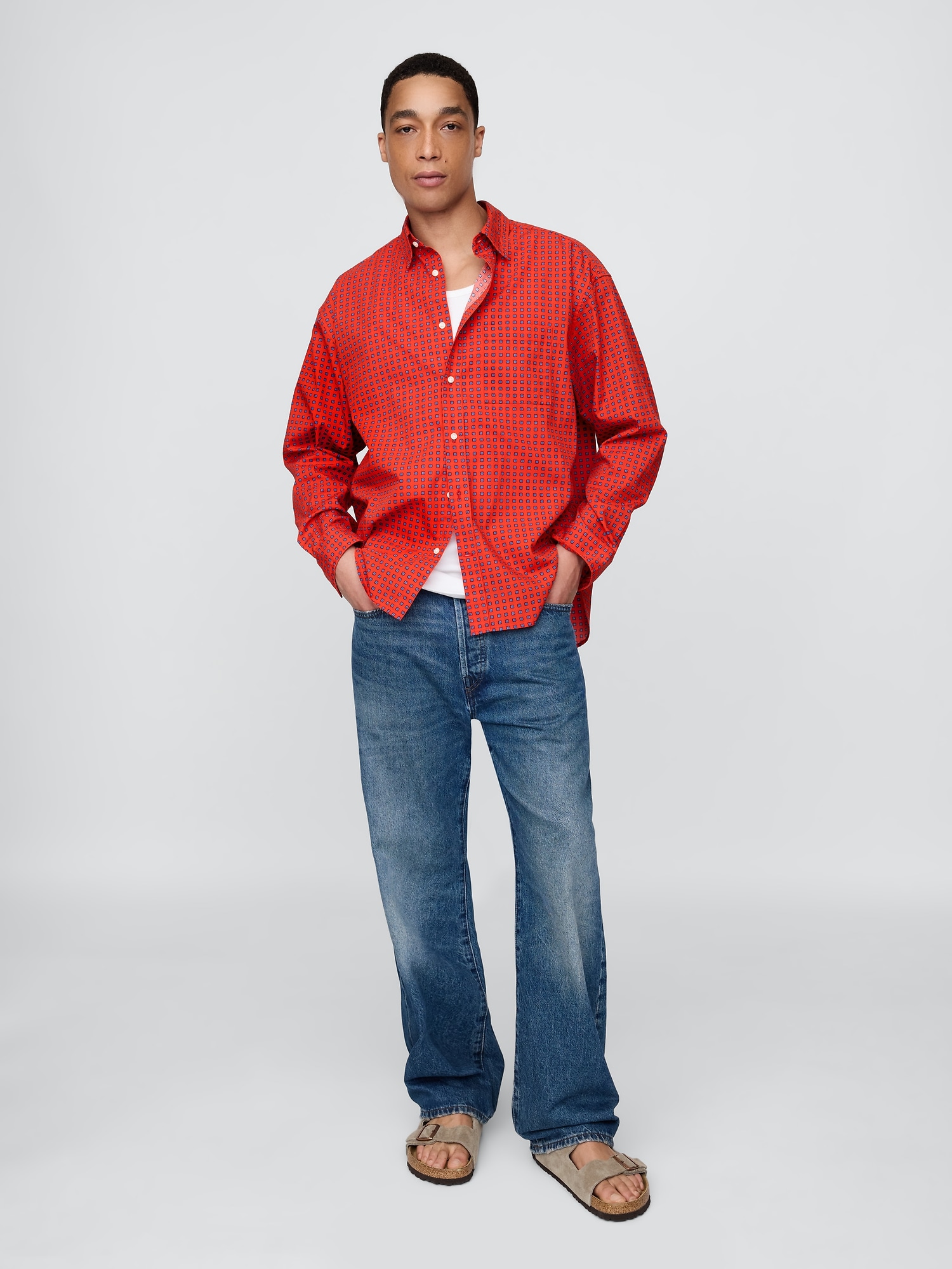 Gap × DÔEN オーガニックコットン ポプリン ビッグシャツ（ユニセックス）-4
