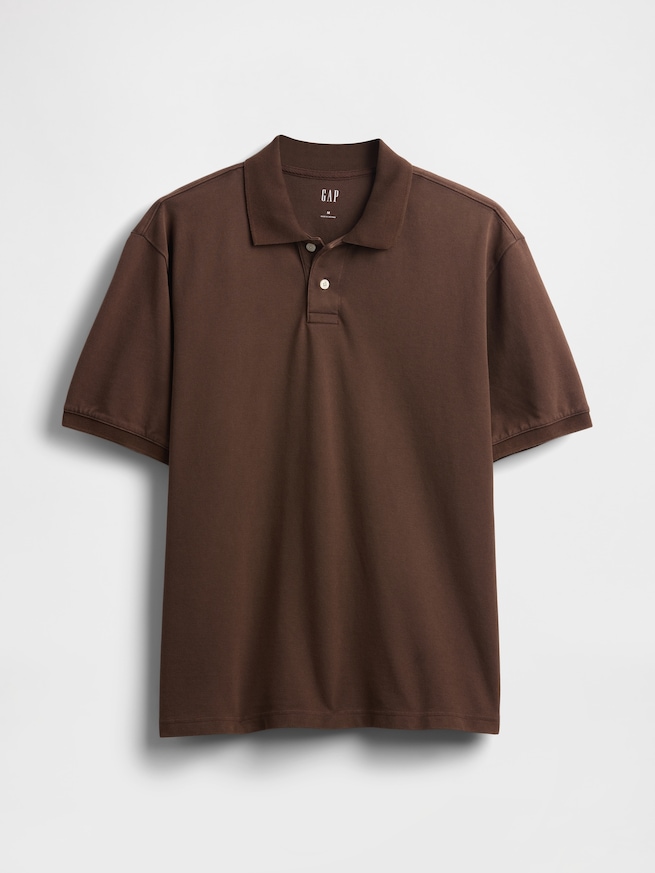 リラックス ピケポロシャツ-4