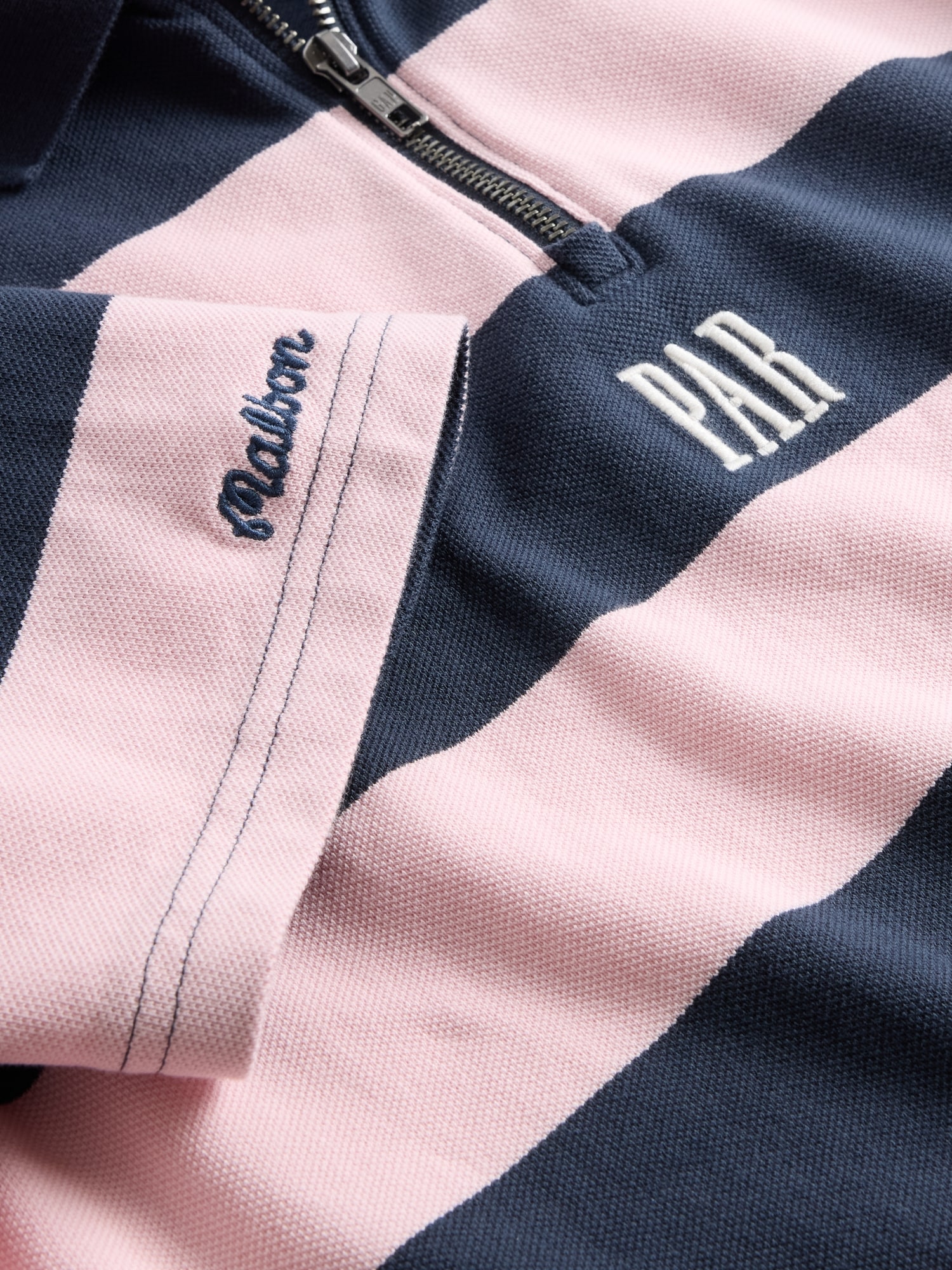 Gap × Malbon ロゴ ストライプ ポロシャツ-3