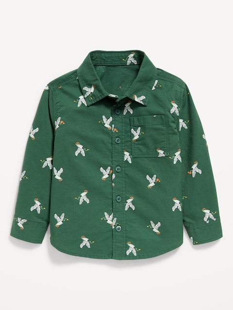 CHEMISE OXFORD À MANCHES LONGUES À MOTIF POUR TOUT-PETIT GARÇON