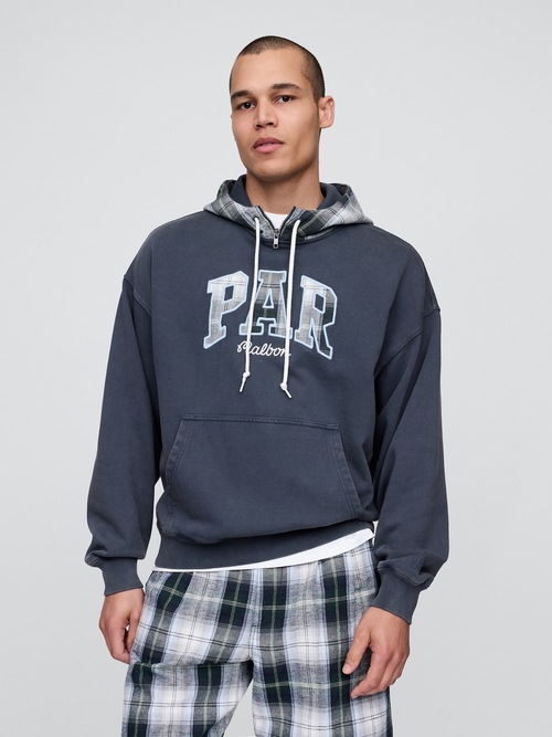 Gap × Malbon ヘビーウェイト フレンチテリー ロゴパーカー