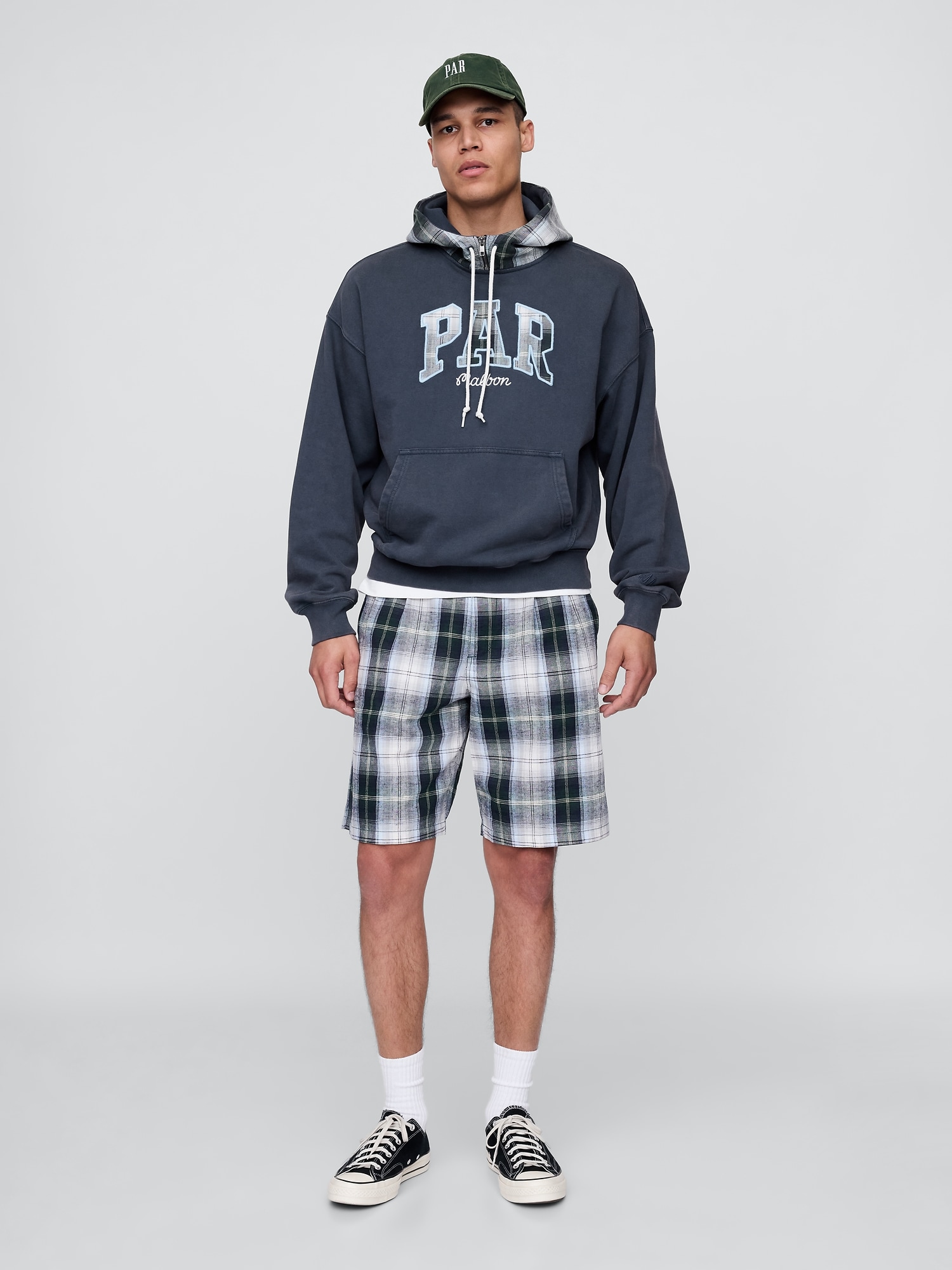 Gap × Malbon ヘビーウェイト フレンチテリー ロゴパーカー-2