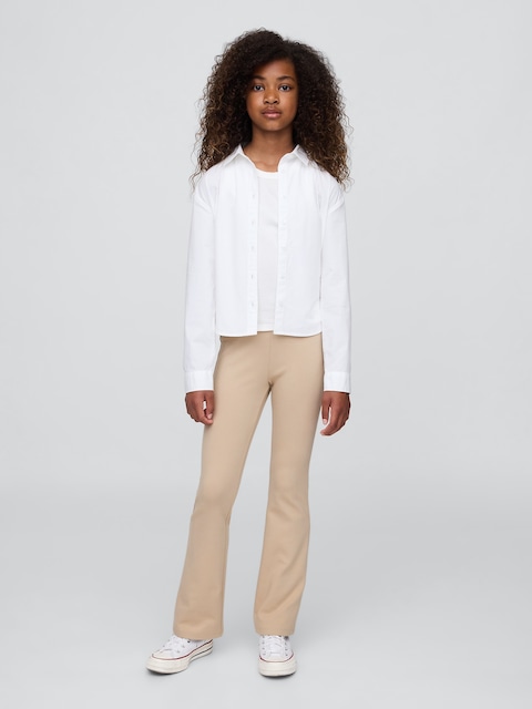 PANTALON D'UNIFORME CONFORT ÉVASÉ EN TRICOT POINT DE ROME POUR ENFANT