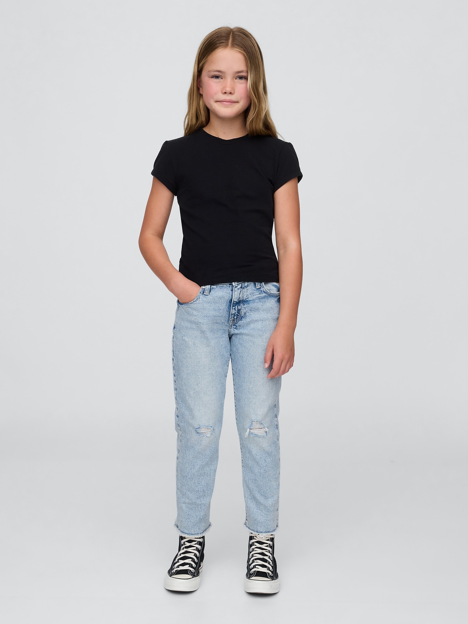 Gap ミッドライズ ガールフレンドデニム (キッズ) Gap ミッドライズ ガールフレンドデニム (キッズ)