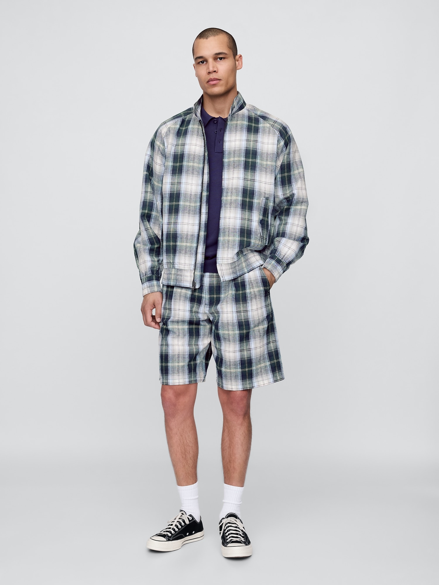 Gap × Malbon コットンリネン ボンバージャケット-1