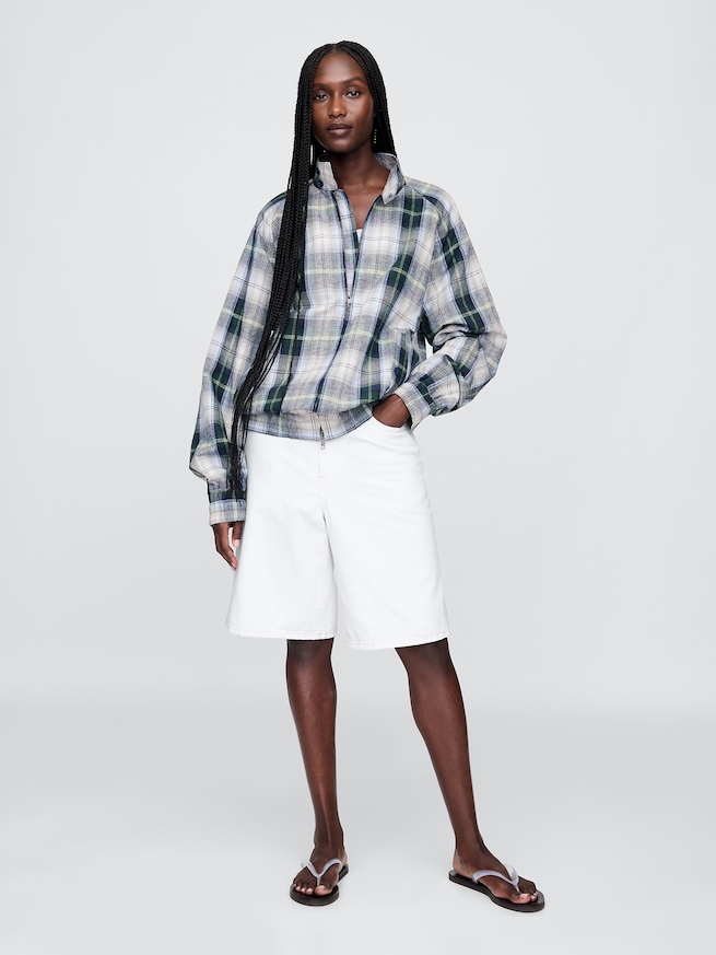 Gap × Malbon コットンリネン ボンバージャケット-6